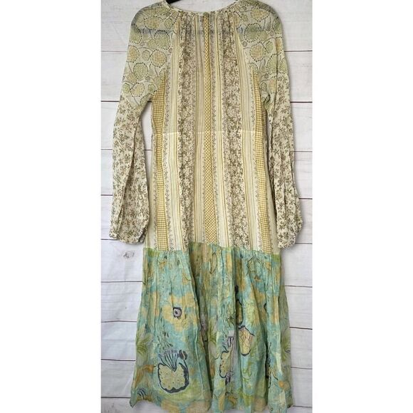 D'ascoli Dress Women Cecile Maxi‎ Floral Tassel Balloon Sleeve Small Bohemian - Picture 5 of 16